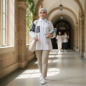 Abelia Blouse Wanita Oversize