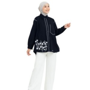 Simbuu Official - SB046 Viola Blouse Wanita Dewasa Kekinian Oversize Casual Daily Kemeja Katun