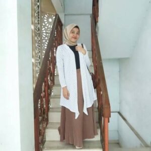 Simbuu pakian wanita remaja casual outer polkadot daily