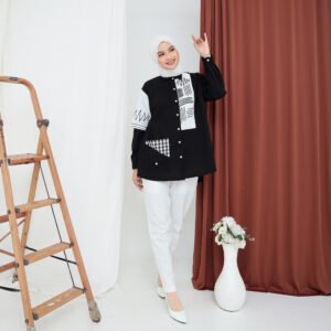 Diantha Blouse Casual Wanita Oversize