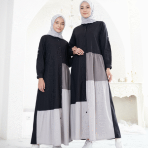 Lunango Official - Gamis Couple Dewasa Ibu LG 865 & Gamis Anak LGA 884 Busana Muslimah Kekinian Elegan Casual Daily