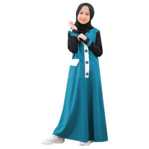 Gamis Anak Muslimah Lunan GO LSA 447 Katun Premium Quality