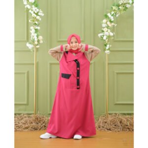 Lunangoofficial - Gamis Anak Muslimah Lsa 448 Katun Premium Quality