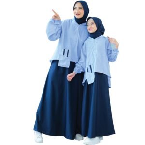 Gamis Dewasa Wanita Casual Denim 2 pcs LG 839