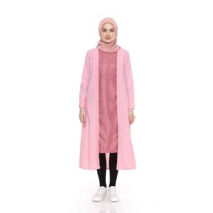 Lunangoofficial - Long Tunik Busui Motif Abstrak Baby Codoray LS 472 Pink