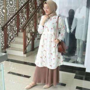 Simbuu pakaian wanita remaja casual tunik motif cherry blossom daily
