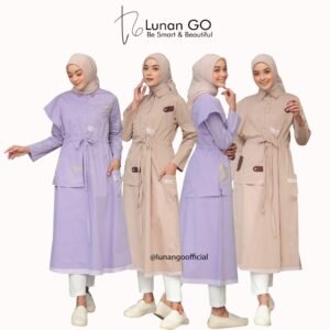 Lunangoofficial - Long Tunik Katun Premium Kode LG763