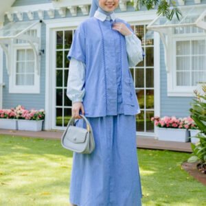 Simbuu Official - SB052 Mavi Setelan Rok Wanita