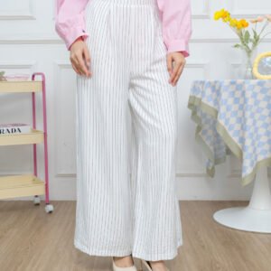 Celana Stripe Pants Wanita Allsize Katun Salur